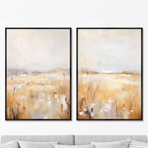 ArtNoMore - Набор из 2-х репродукций картин на холсте Landscape collection, Meadow, 2024г.