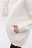Утепленное худи для беременных и кормящих 14092 молочный