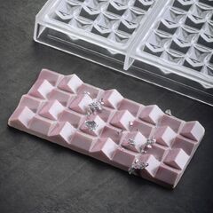 Форма д/шок. Chocolate Bar Pixie 154х77мм h11мм, 100гр, 3 ячейки, п/к PC5012FR