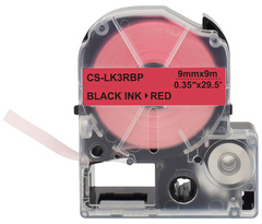 Картридж ленточный Cactus CS-LK3RBP черный для Epson LW300, LW400, LW700, LW600P, LW1000P, K400, Z700, Z900