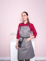 Фартук продавца "Семья" с отделочной строчкой