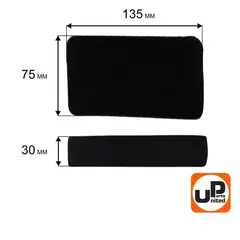 Фильтр воздушный UNITED PARTS для 168/170F, GX160/200 14x7.5x1.5 (поролоновый) (90-1018)