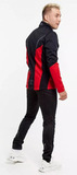 Утеплённый лыжный костюм ArsWear Black-Red Professional с лямками мужской