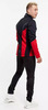 Утеплённый лыжный костюм ArsWear Black-Red Professional с лямками мужской