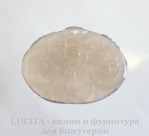 Подвеска Агат Резной 45,4х33,3х5,5 мм №1