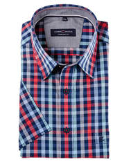 Рубашка Casamoda Comfort Fit 993133300-100 в клетку, короткий рукав