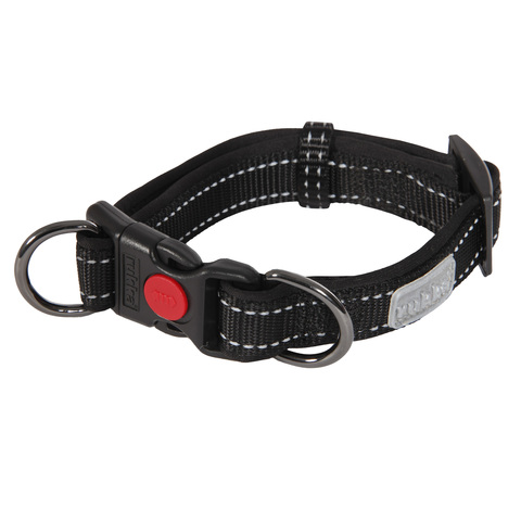 Ошейник двойного типа с мягкой подкладкой RUKKA SOLID COLLAR, цвет черный