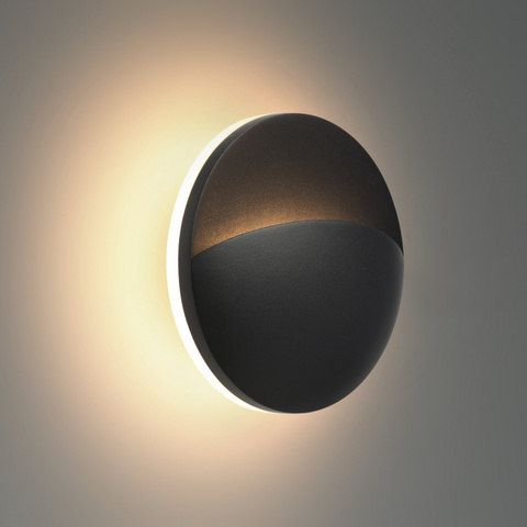 Уличный настенный светодиодный светильник Novotech 359533 STREET NT25 000 черный IP54 LED 10W 100-240V 3000К HALO