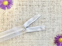 Молнии потайные, L 55 см, белый