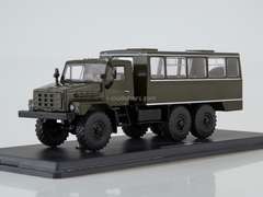 Ural-4322 NZAS-4211 shift work bus khaki 1:43 Start Scale Models (SSM)