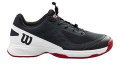 Детские теннисные кроссовки Wilson Rush Pro Jr 4.0 - black/white/poppy red