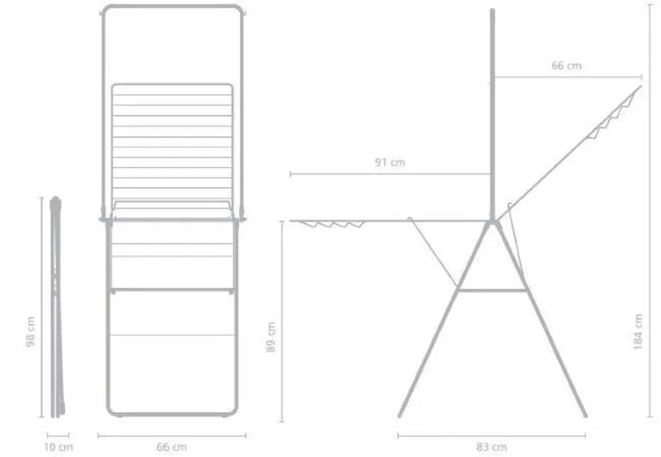 Сушилка напольная с перекладиной HangOn (25 м навески), Черный матовый, арт. 403521 - фото 12