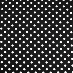 Ткань плательная Кашибо белый горох на черном, d 0,8 см