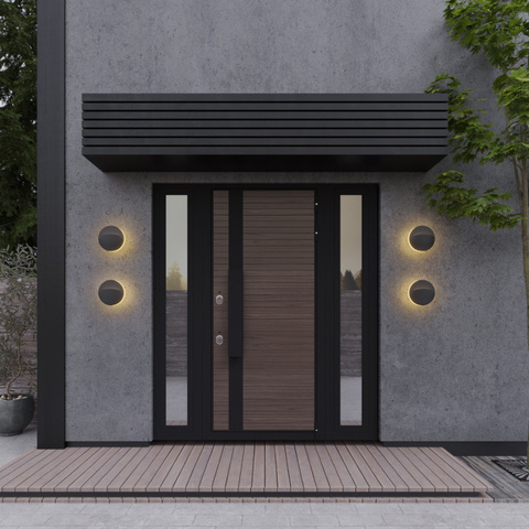 Уличный настенный светодиодный светильник Novotech 359533 STREET NT25 000 черный IP54 LED 10W 100-240V 3000К HALO