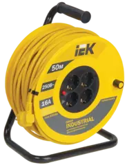 Катушка УК50 с т/з 4места 2P+PE/50м 3*1,5 Industrial ИЭК   WKP15-16-04-50