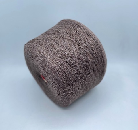 Бобинная пряжа (пр.Италия),1500м/100гр, 80% шерсть, 20% полиамид , цвет-Коричнево-серый,неоднотонный, арт.31453