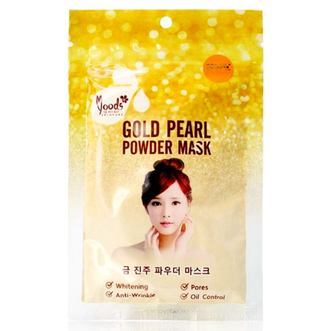 Маска для лица с биозолотом и жемчугом MOODS GOLD PEARL POWDER MASK 50 гр.