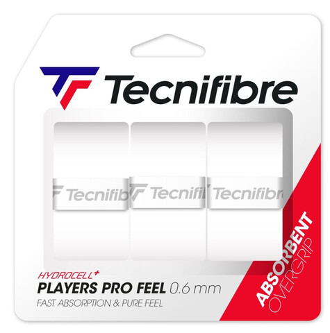 Намотки теннисные Tecnifibre Players Pro Feel 3P - white
