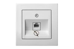 Розетка Телефонная Одинарная (RJ11) Белая LIREGUS EPSILON