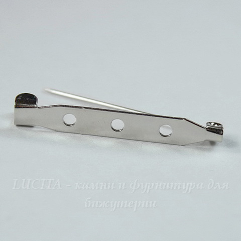 Основа для броши 38х6 мм (цвет - платина), 95-100 штук