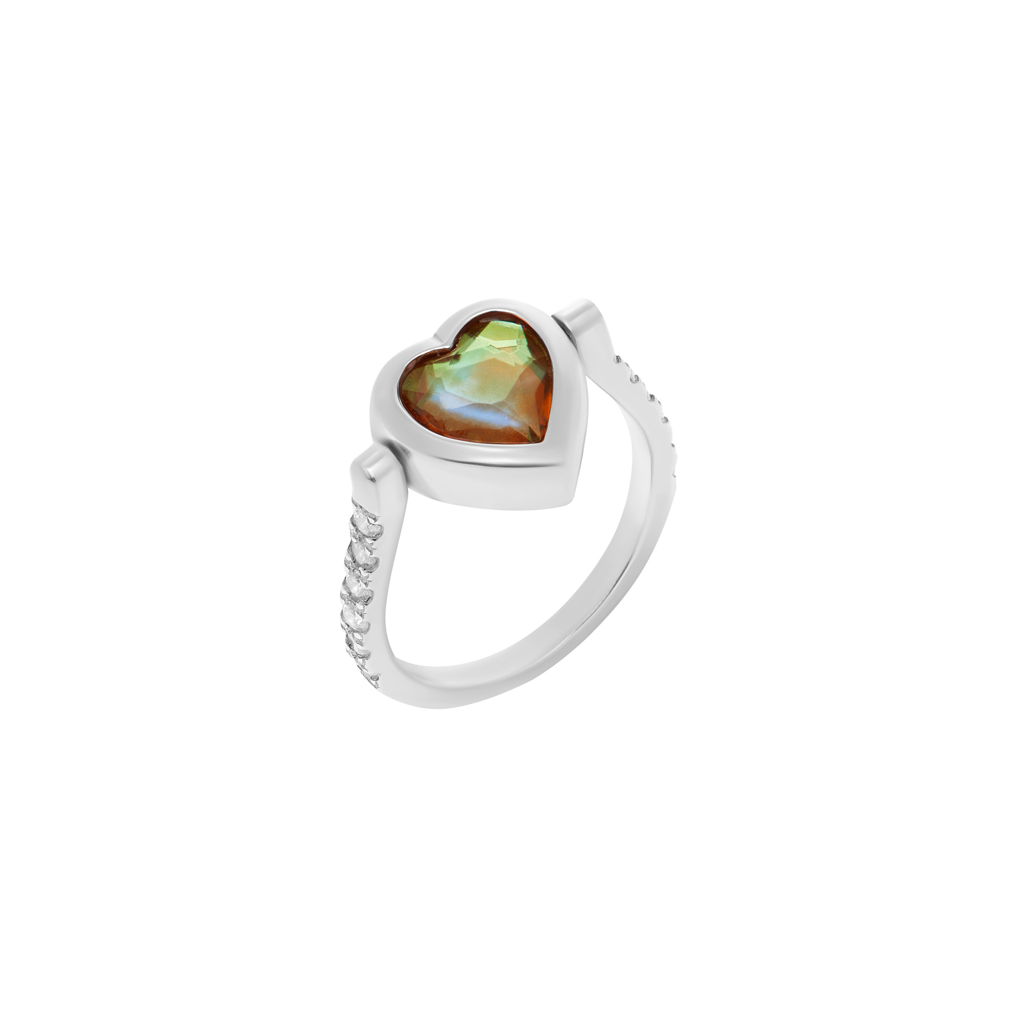 VIVA LA VIKA Кольцо Eddy Heart Ring - Green Mystic кольцо viva la vika tiny heart ring green 15 мл