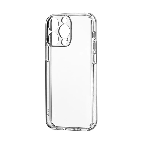 Силиконовый чехол TPU Clear case с защитой камеры (толщина 2.0 мм) для iPhone 15 Pro (Прозрачный)