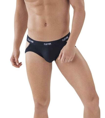 Черные мужские трусы-джоки Venture Jockstrap - Clever Masculine Underwear 087911