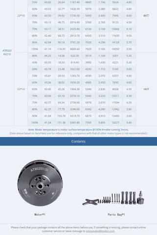 T-Motor AT8020 55CC KV210