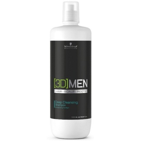 Шампунь для глубокого очищения 3D MEN Deep Cleansing Shampoo,  Schwarzkopf, 1000 мл