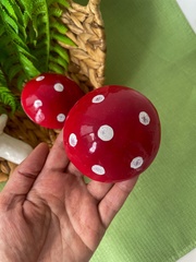 Грибы крупные, МУХОМОР, реалистичные, 8*9 см., набор 5 штук