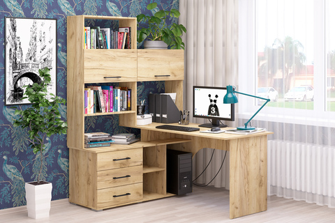 Компьютерный стол угловой с надстройкой СК-62