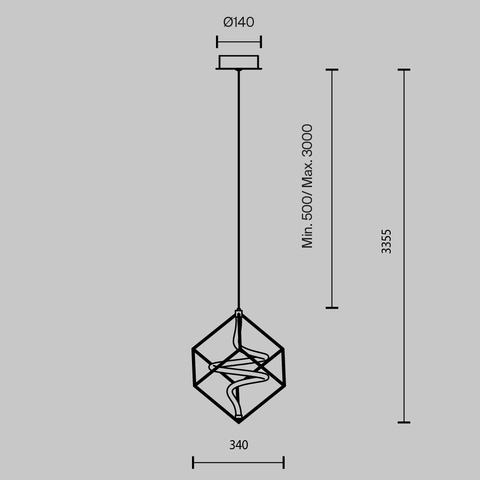 Подвесной светодиодный светильник Maytoni Membrane MOD345PL-L11BS3K