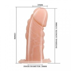 Реалистичная насадка на пенис Wolftooth Sleeve светлая (12×3,5 см)