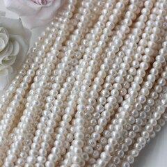 Жемчуг натуральный речной, приплюснутый, 4,8-5,5 мм, 1 нить, Ж005