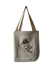 Сумка-шоппер льняная с вышивкой 