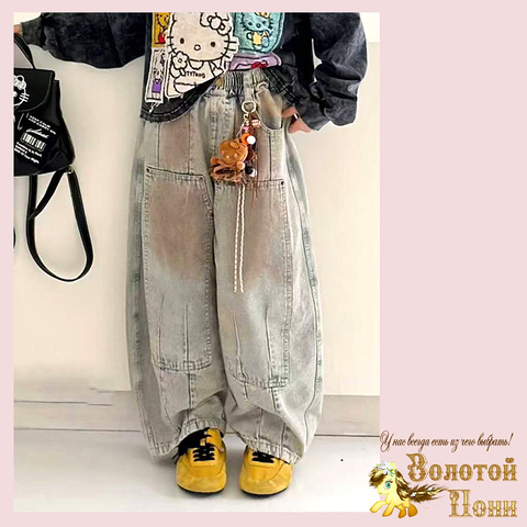 Джинсы девочке (7-14) 251220-GNK356