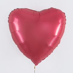 Г 18''/46 см, Сердце, Сатин, Ягодная помада, 1 шт.