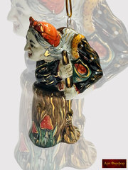 Елочная игрушка Баба Яга мухомор VIP