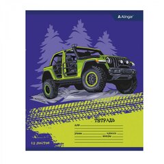 
          Тетрадь 12л., клетка, Alingar, скрепка, блок офсет, 100% белизна, мелованный картон (стандарт), "Off road"
