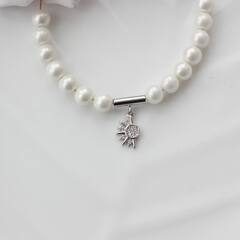 Трубочка с петелькой, спейсер, 10*3 мм, родий, П614