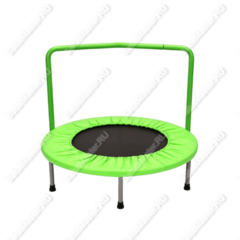 Каркасный батут с П-образной ручкой, диаметр 3 фт, зеленый