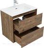 Aquanet 340163 Тумба с раковиной Милан 70 цв. дуб рустикальный (340163)