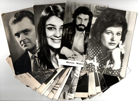 №26 Открытки Артисты и актёры СССР 1960–1970-е г. 25 штук. Чёрно-белые, чистые, без повторов