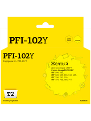 IC-CPFI-102Y Картридж T2 для Canon imagePROGRAF iPF-500, 510, 600, 605, 610, 650, 655, 700, 710, 720, 750, 755, 760, 765, желтый