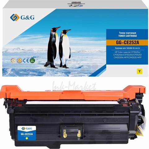 Картридж G&G, аналог HP CE252A желтый 7k с чипом