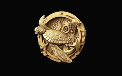 Силиконовый молд Медальон Черепаха