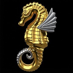 Силиконовый молд № 340 Морской конек левый