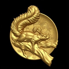 Силиконовый молд Белка (медальон) № 0479