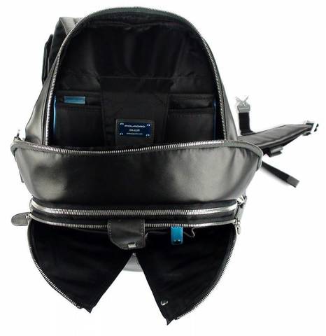 Рюкзак унисекс Piquadro Coleos, чёрный, кожа искусственная/кожа натуральная (CA2943OS/N)