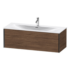 Duravit XViu Тумба подвесная 610x800x480мм, для раковины #234412, 1 ящик, цвет: walnut dark/черный матовый XV40360B221 фото